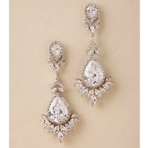 Silver drop earrings